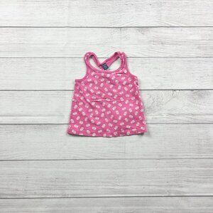 babyGap Toddler Girl Tank Top Pink Pineapple Print Racerback 12-18 Months